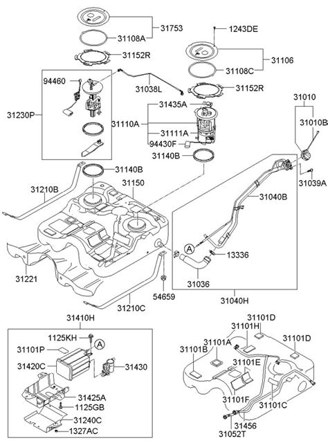 Here is a picture gallery about hyundai santa fe engine diagram complete with the description of the image, please find the image you need. 311100W000 - Hyundai Complete - fuel pump. Santa, sep, jan ...