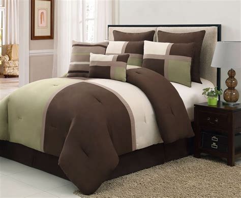 Savoy stripe by revelle home fashions $85.00 to $1297.00 sale! Green and Brown Bedding