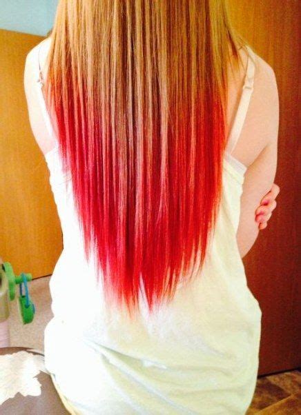 Best Hair Blonde Dip Dye Red Ombre Ideas Dip Dye Hair Dipped Hair