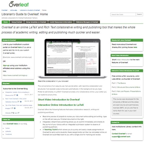 New From Overleaf A Collection Of Libguides Overleaf Online Latex