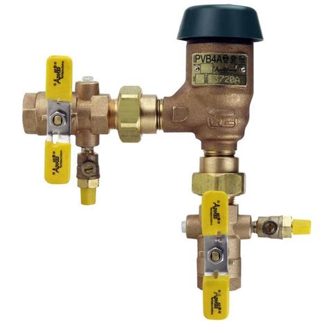 Apollo 34 In Bronze Fip Pressure Vacuum Breaker With Union Shut Off