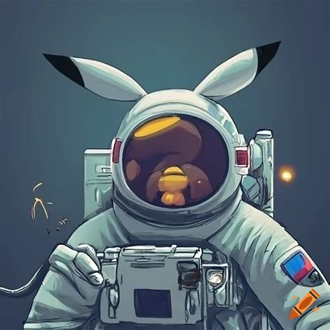 Pikachu Dressed As An Astronaut
