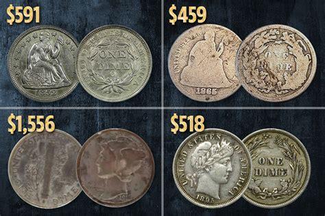 Rare And Valuable Dimes In Circulation Including Mercury Coin Worth