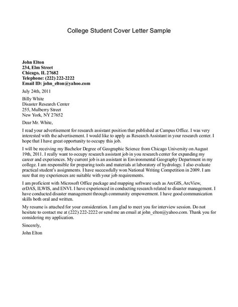 This formal letter is one of the most important letters in your life. Cover Letter Template College Student | Cover letter ...