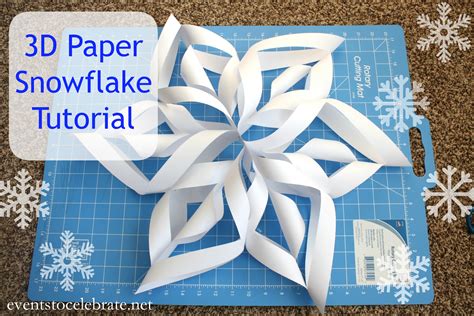 3d Christmas Snowflake Template 3d Snowflake Diy Tutorial How To Make