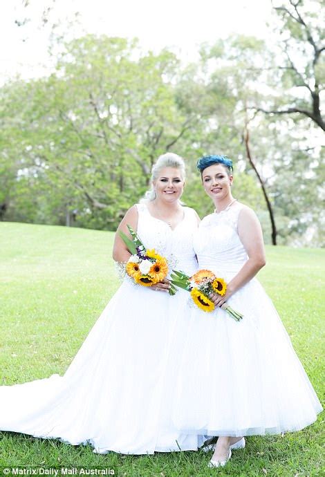 Australias First Legally Married Lesbian Couple Celebrate Daily Mail Online