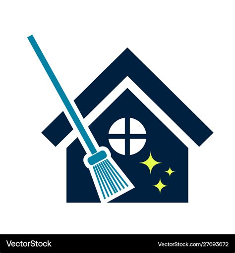 House Clean Logo Cleaning Logo House Service Vector Image