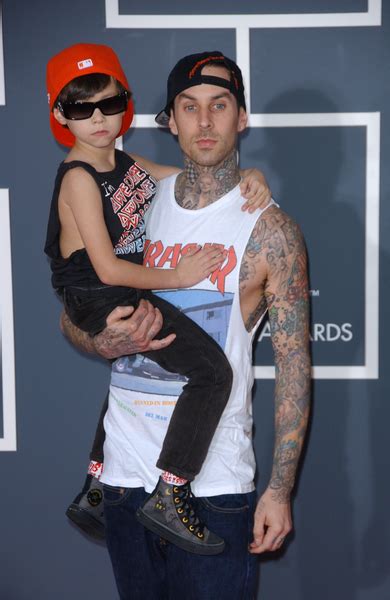 Travis landon barker was born on the 14th of november, 1975, in fontana, california. Travis Barker and Son Landon Pictures: Grammy Awards 2010 ...
