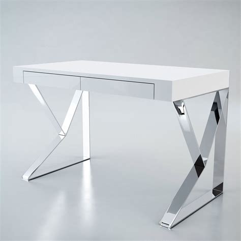 Houston Desk In White Lacquer Office Furniture Modern Modern Desk