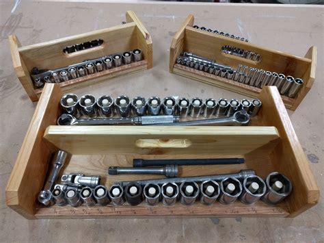 Stackable Ratchet And Socket Trays Tool Storage Diy Socket Trays