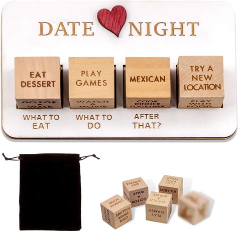 Wooden Date Night Dice Date Night Dice For Couples Date