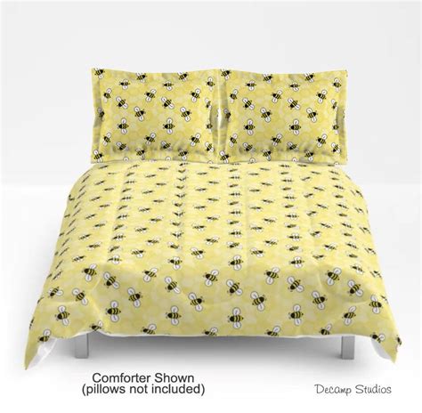 Bumble Bee Bedding Comforter Duvet Cover Sheets Bedspread Etsy In