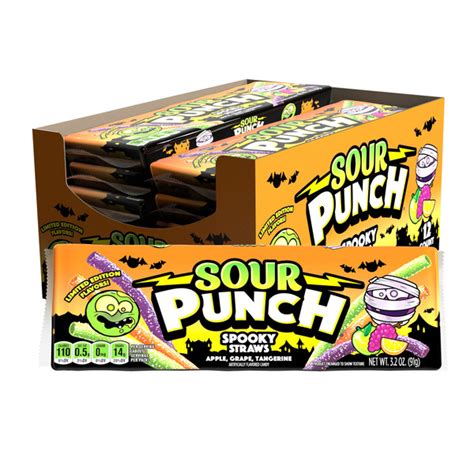 Sour Punch® Spooky Straws 3 2oz Albanese Confectionery