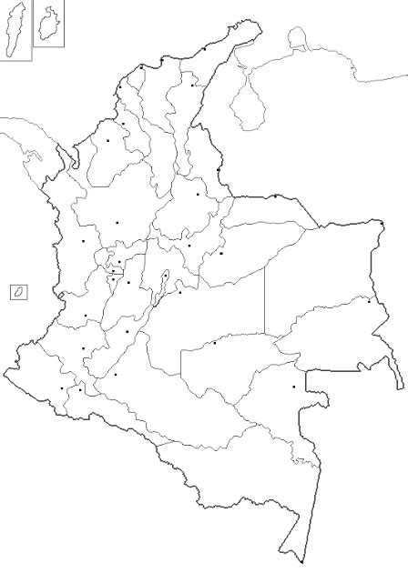 Crmla Silueta Del Mapa De Colombia Y Sus Limites