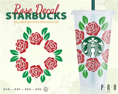 Flower Starbucks Decal Svg Starbucks Cup Svg Cute Etsy Uk