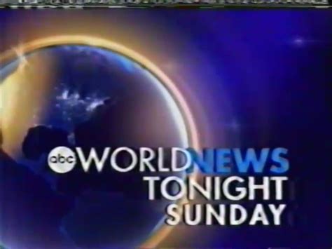 World News Tonight Sunday Abc News Abc Title Card