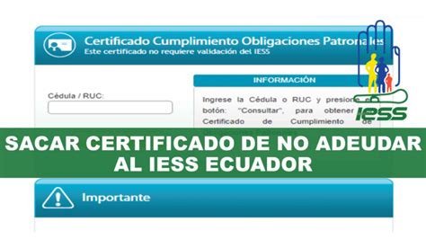 ¿cÓmo Imprimir Un Certificado De No Adeudar Al Iess