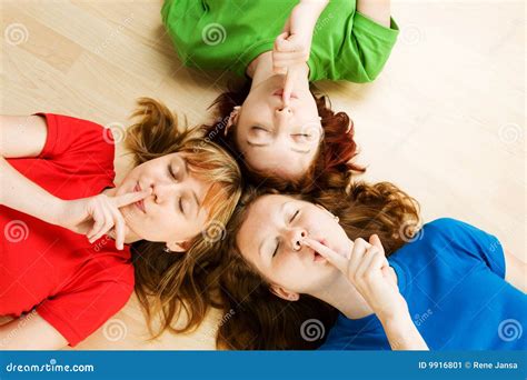 Friends Being Quiet Stock Image Image Of Gesturing Backs 9916801