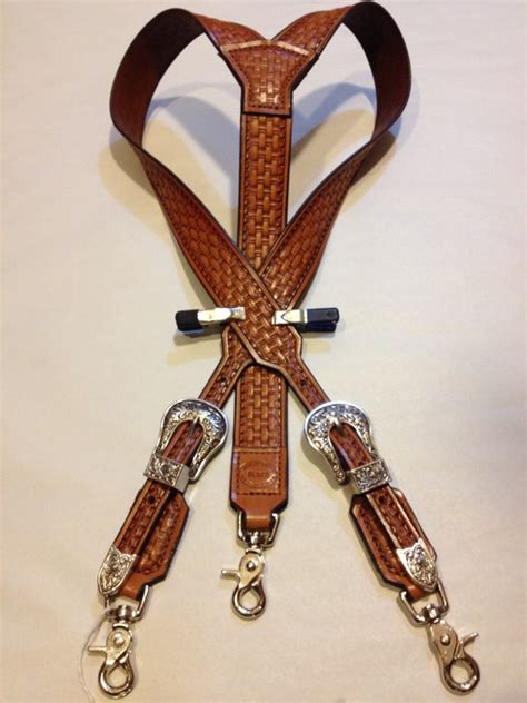 Items Similar To Hand Tooled Leather Suspenders Made To Order To Fit