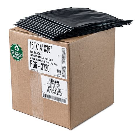Shop wholesale and save today with free shipping on orders over $50! 20-30 Gallon Trash Bags 1.2 Mil, 30″W x 36″H, Black, 250 ...