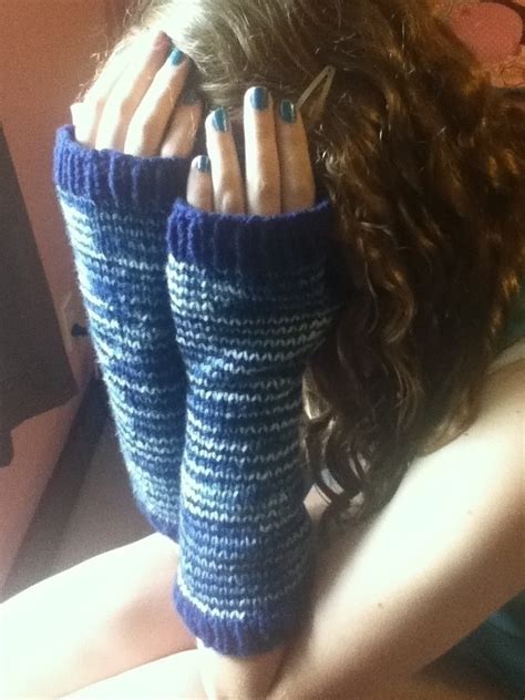 It's still cool in the evening but, during the day it's perfect weather. Knitted Arm Warmers/Fingerless Gloves · How To Make An ...