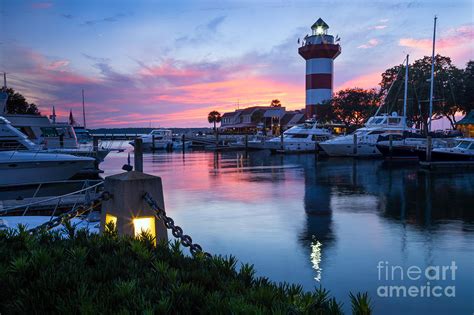 Harbour Town Sunset Hilton Head Island South Carolina Photograph By