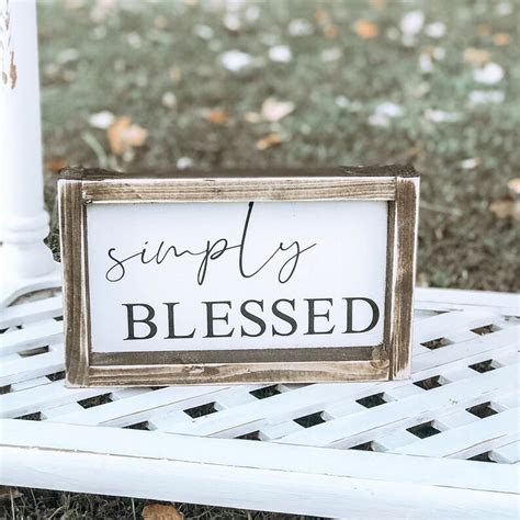 Simply Blessed Sign Home Decor Farmhouse Signs Etsy