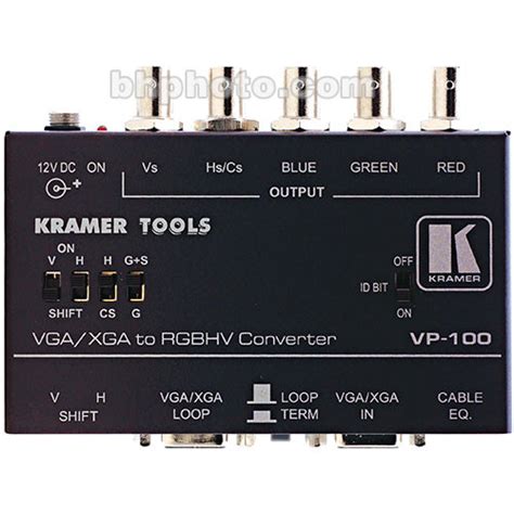 Kramer Vp 100a Xga To Rgbhv And Audio Format Converter Vp 100a
