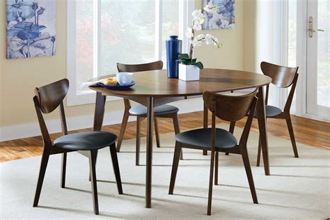 Malone Round Extendable Dining Table From Coaster 105361 Coleman