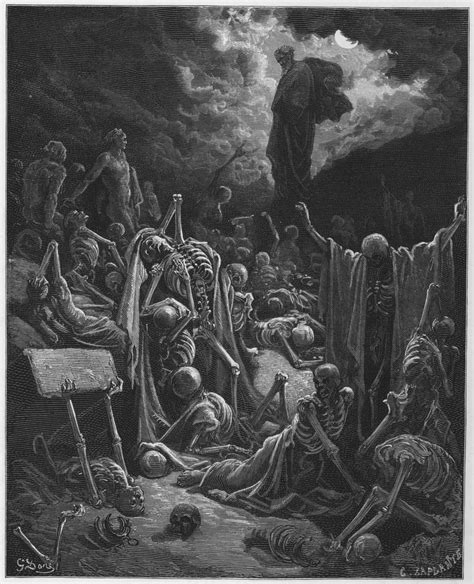 La Biblia De Gustave Dore La Visión Del Valle De Los Huesos Secos