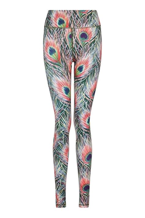 Flaming Peacock Yoga Leggings Higher Waisted Yoga Leggs