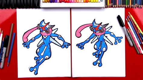 Step By Step How To Draw Greninja From Pokemon Drawingtutorials The