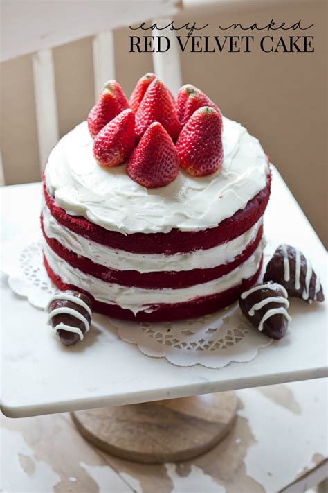 I have searched for the recipe for red velvet cake that would accually taste like chocolate and be moist also. Easy Naked Red Velvet Cake | A Night Owl Blog