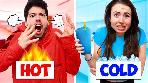 Eating Only Hot Vs Cold Food For 24 Hours Challenge Youtube