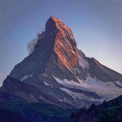 Matterhorn Alpenglow Zermatt Switzerland July 312019 2500x2500 Oc
