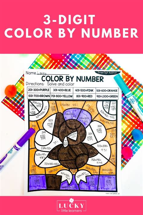 Engage your students with seven color by code addition and subtraction templates with a valentine's day theme. 3-Digit Addition & Subtraction Color By Number Bundle ...