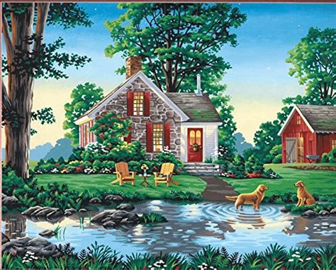 Dimensions Paintworks Paint By Numbers Summer Cottage Paint Kit Toptoy