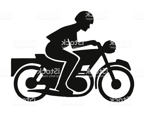 Motorcycle Rider Silhouette Vector At Collection Of