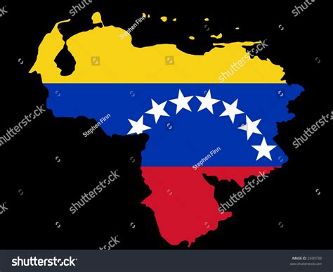 Map Of Venezuela And Venezuelan Flag Royalty Free Stock Vector