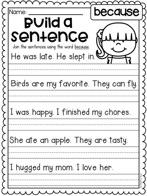 As In A Sentence 1st Grade
