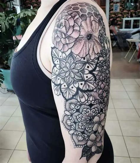Details Colorful Flower Sleeve Tattoos Super Hot In Cdgdbentre