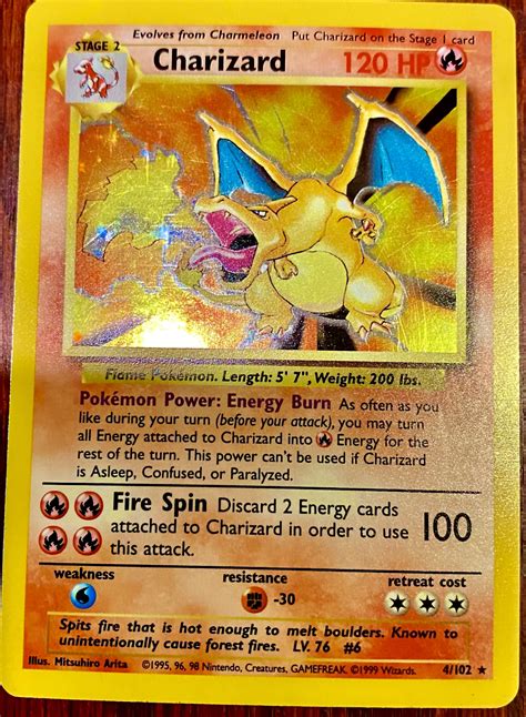 Charizard 1995 Card Value 25th Anniversary Printable Cards