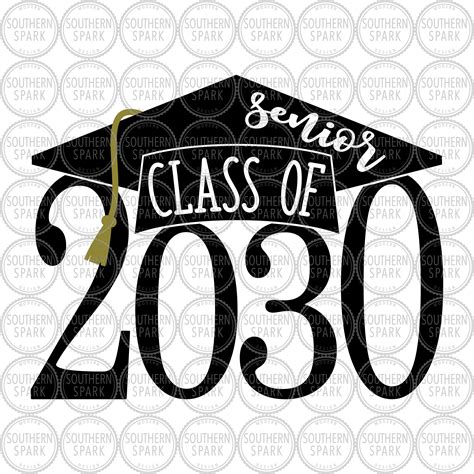 Senior Class Of 2030 Svg Back To School First Day School Etsy Uk