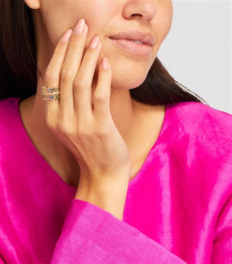 Suzanne Kalan Yellow Gold, Diamond and Pastel Sapphires Rainbow