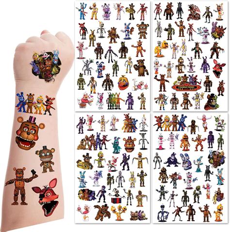 Five Nights At Freddys Tattoos Party Supplies Decorations Favors Waterproof