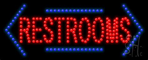 Restrooms Animated Led Sign Restaurant Led Signs Everything Neon
