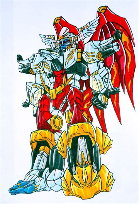 Completed Megazord By Kishiaku On Deviantart Power Rangers Art