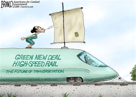 Economy to combat climate change and create thousands of jobs in renewable energy. Green Means Stop - A.F. Branco Cartoon - Conservative ...