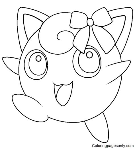 Pretty Jigglypuff Pokemon Coloring Pages Jigglypuff Coloring Pages