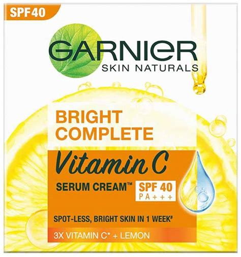 Garnier Bright Complete Vitamin C Spf40pa Serum Cream Price In